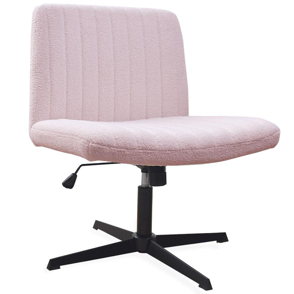 JOYFINITY Upgraded with Armrests Viral Criss Cross-Legged Chair With Wheels,Over Size Armless Swivel Home Office Chair