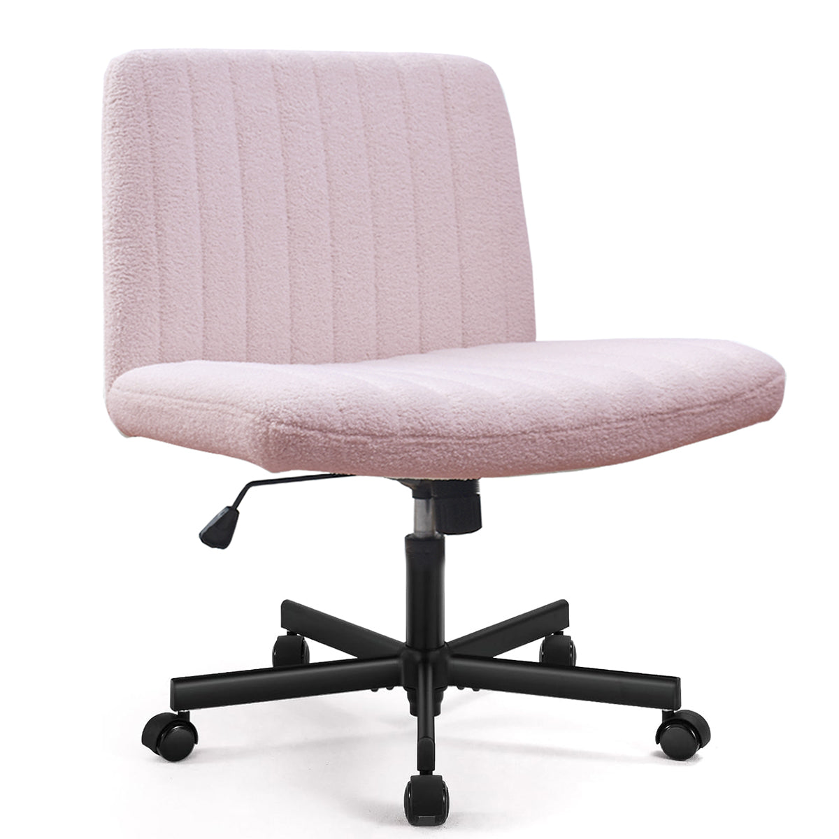 JOYFINITY Upgraded with Armrests Viral Criss Cross-Legged Chair With Wheels,Over Size Armless Swivel Home Office Chair