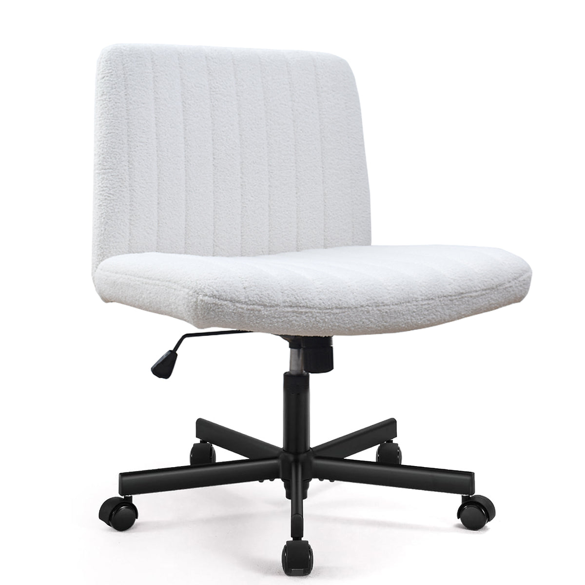 JOYFINITY Upgraded with Armrests Viral Criss Cross-Legged Chair With Wheels,Over Size Armless Swivel Home Office Chair