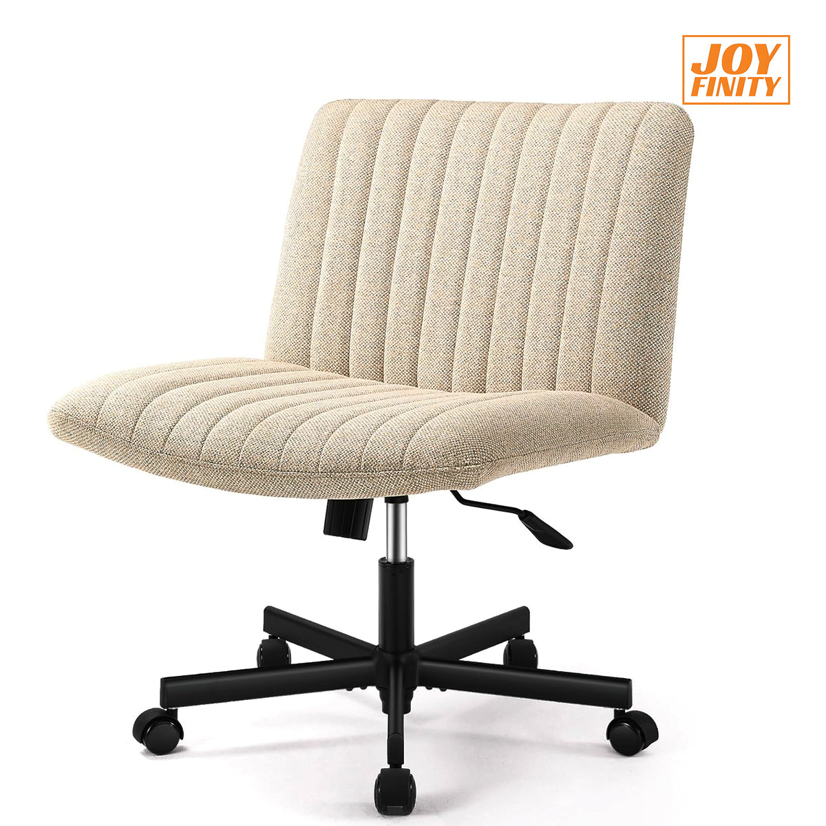 JOYFINITY Upgraded with Armrests Viral Criss Cross-Legged Chair With Wheels,Over Size Armless Swivel Home Office Chair