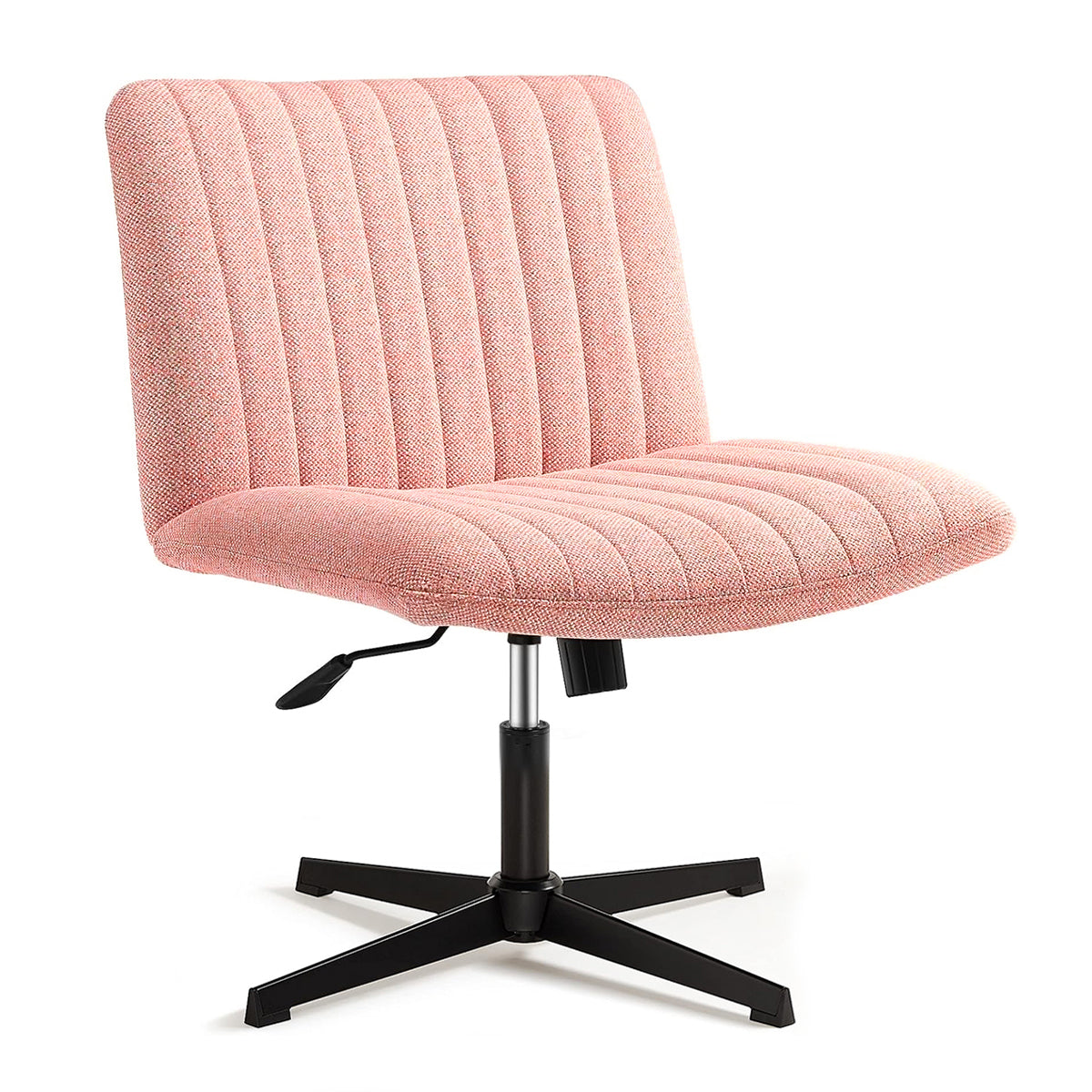 JOYFINITY Upgraded with Armrests Viral Criss Cross-Legged Chair With Wheels,Over Size Armless Swivel Home Office Chair