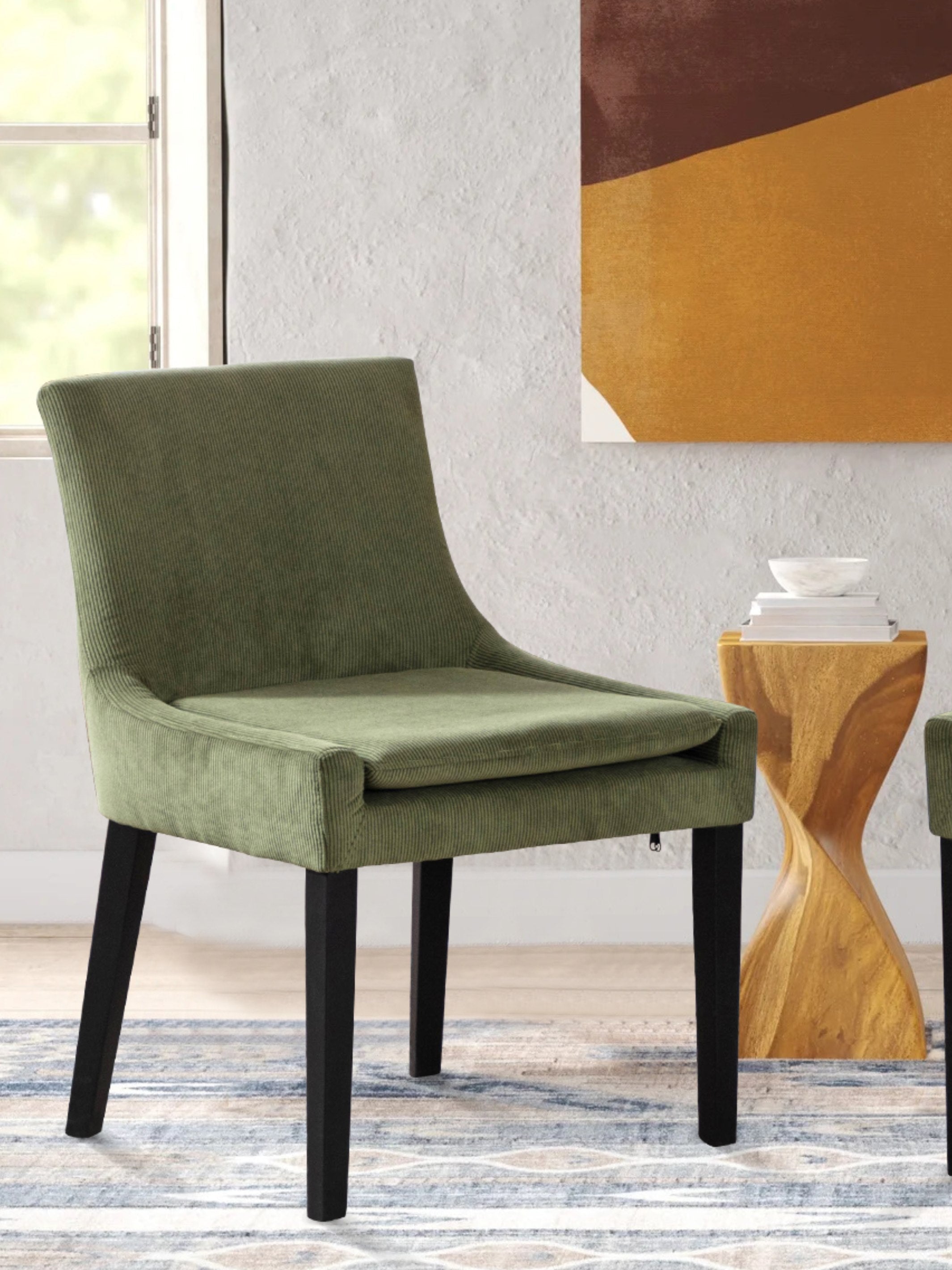 JOYFINITY Corduroy Mid-Back Dining Chair