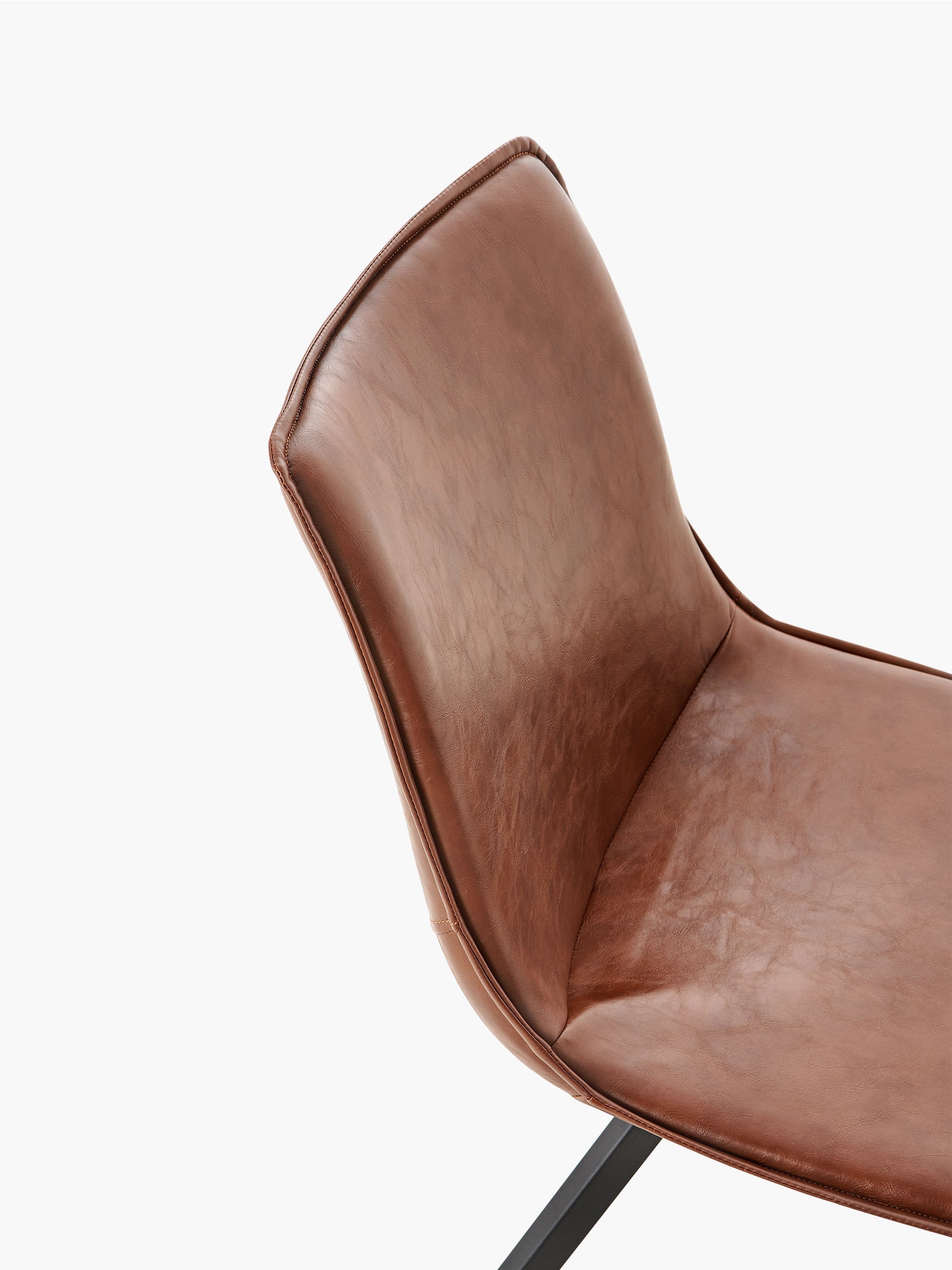 JOYFINITY Modern PU Leather Dining Chair with Metal Legs