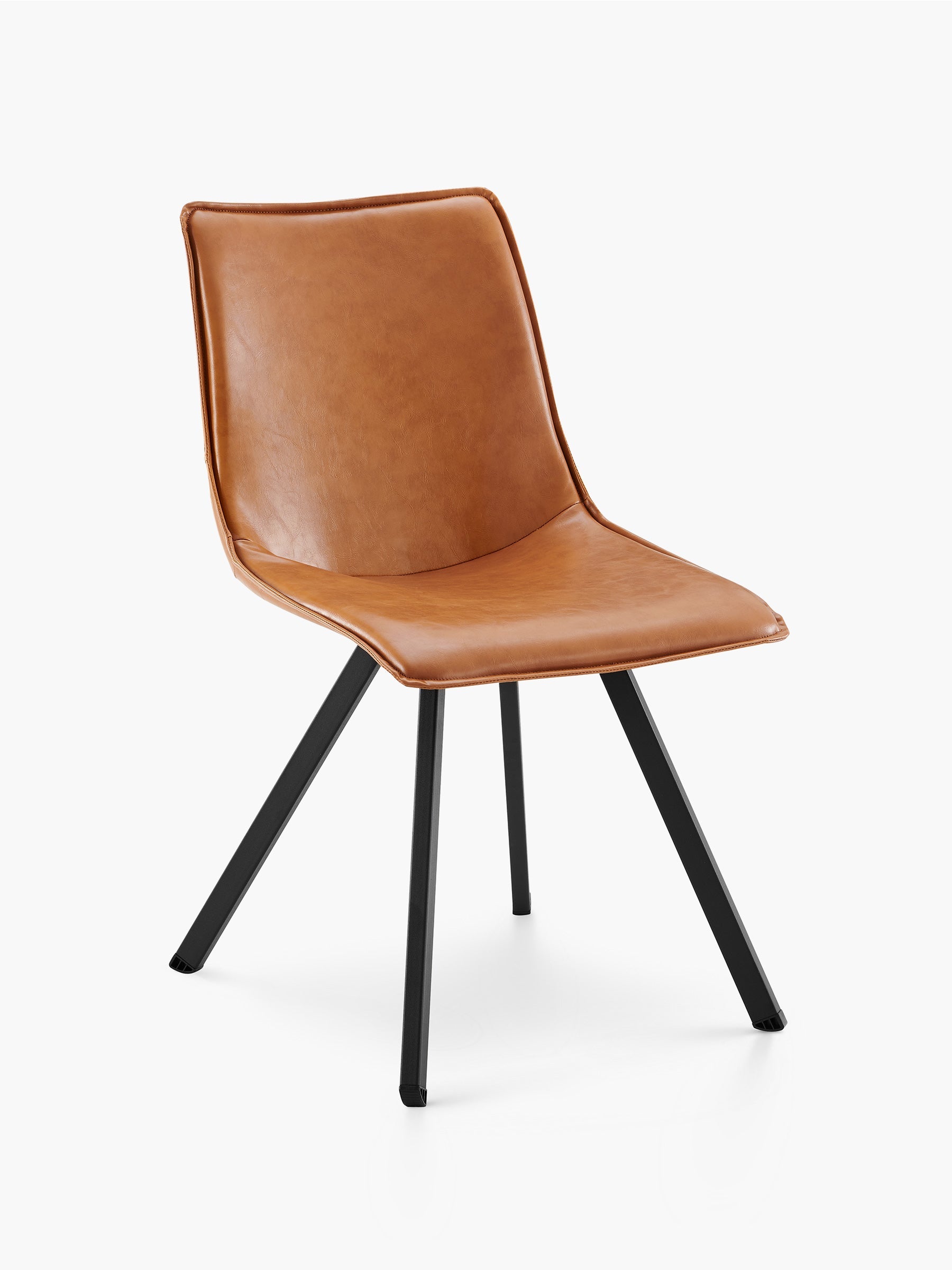 JOYFINITY Modern PU Leather Dining Chair with Metal Legs
