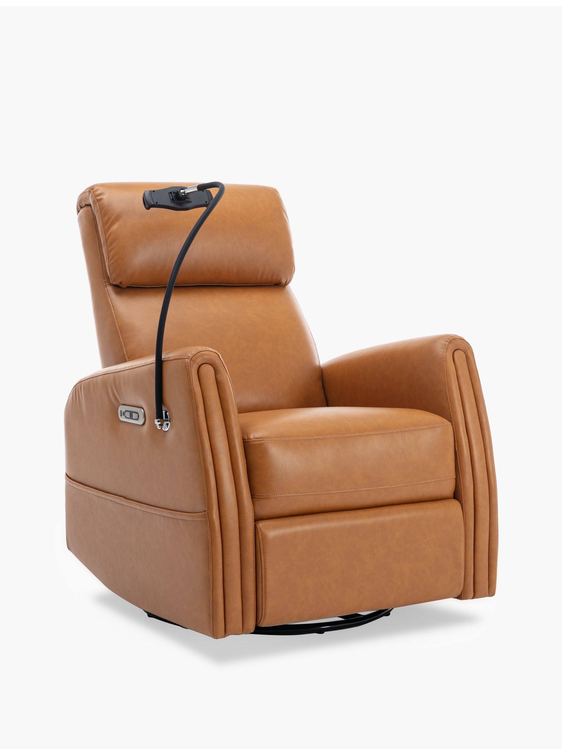 JOYFINITY PU Leather Power Rocker Recliner with Phone Holder