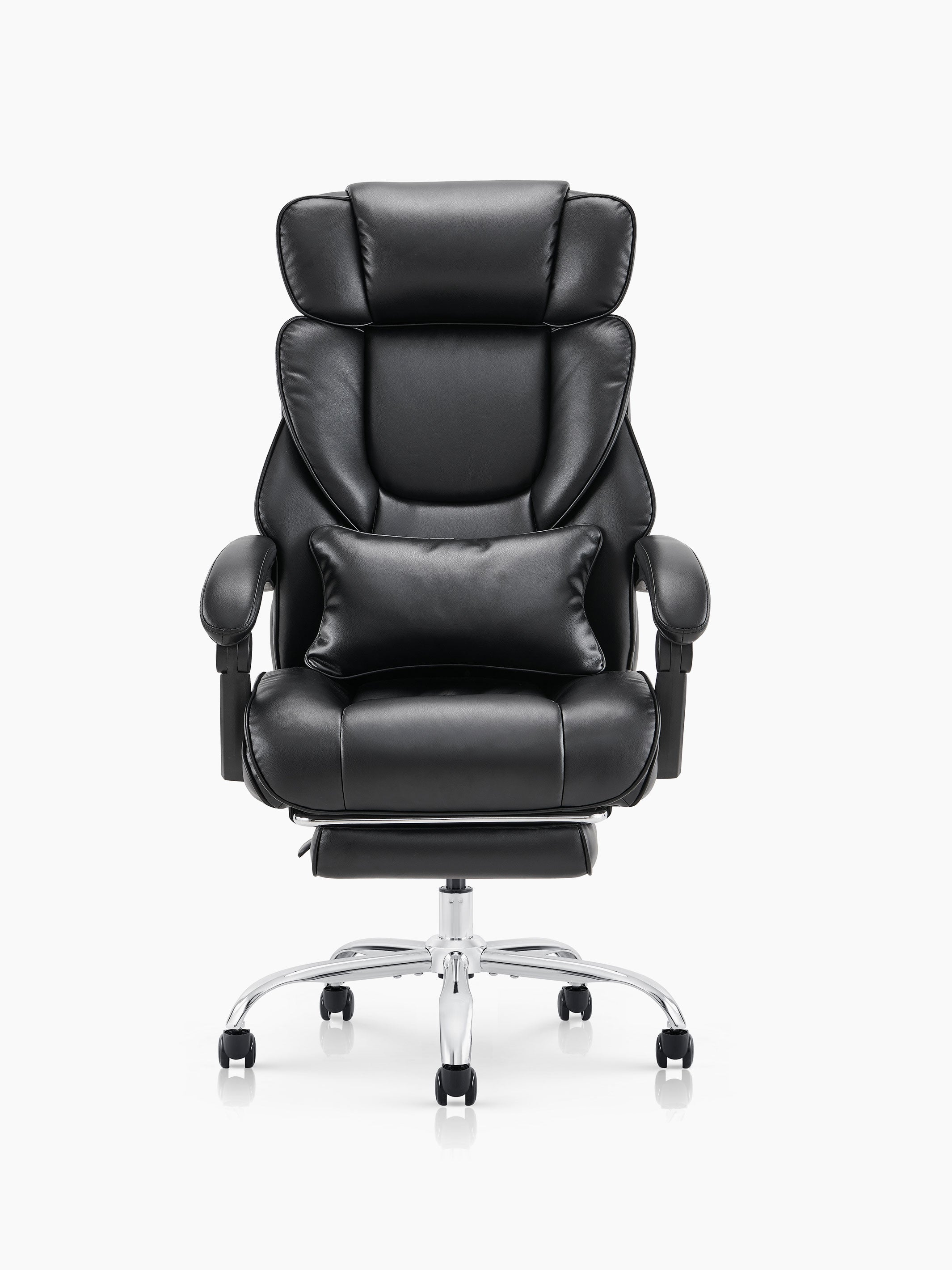 JOYFINITY PU Leather Reclining Office Chair with Footrest 300lbs