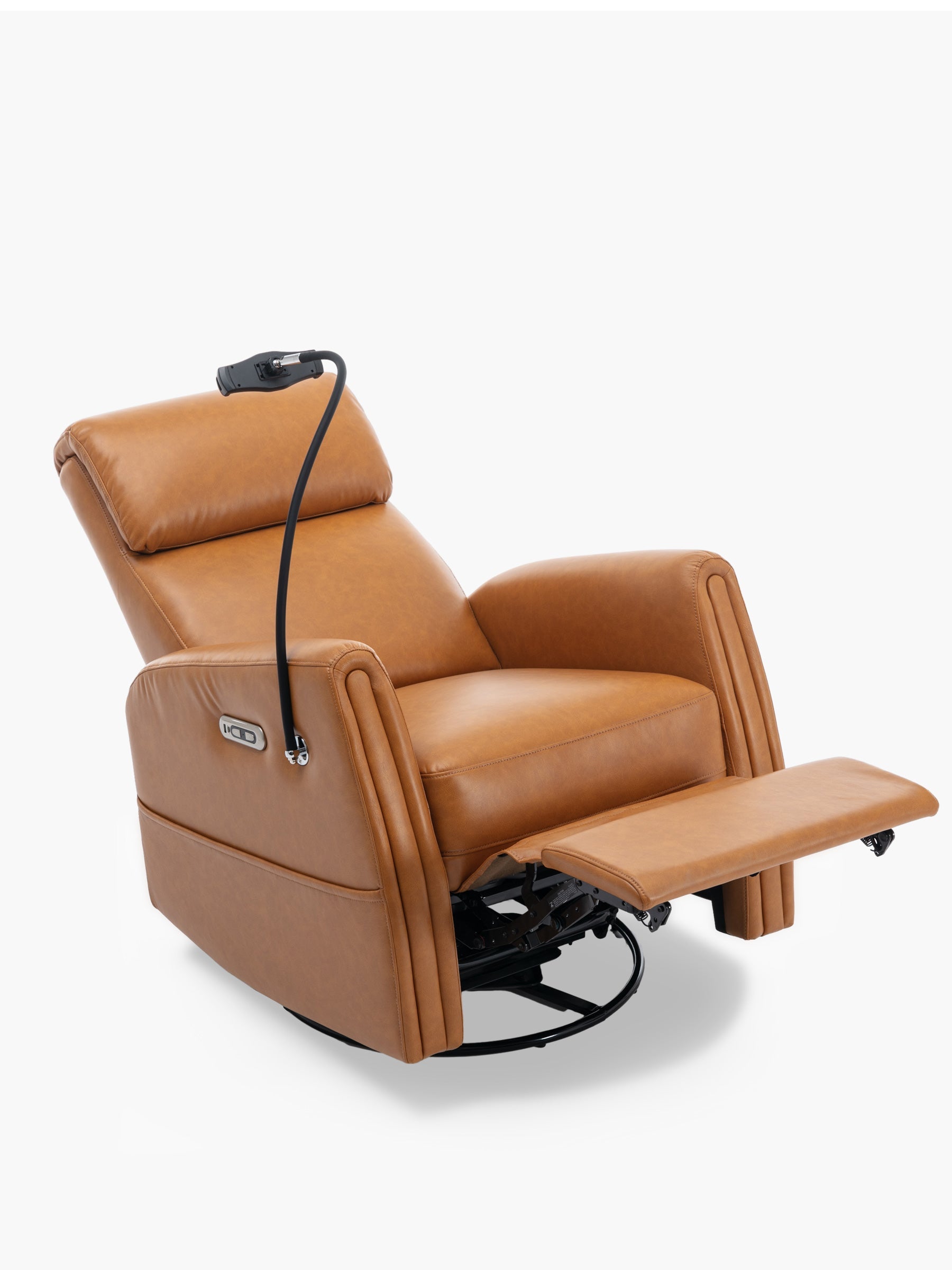 JOYFINITY PU Leather Power Rocker Recliner with Phone Holder