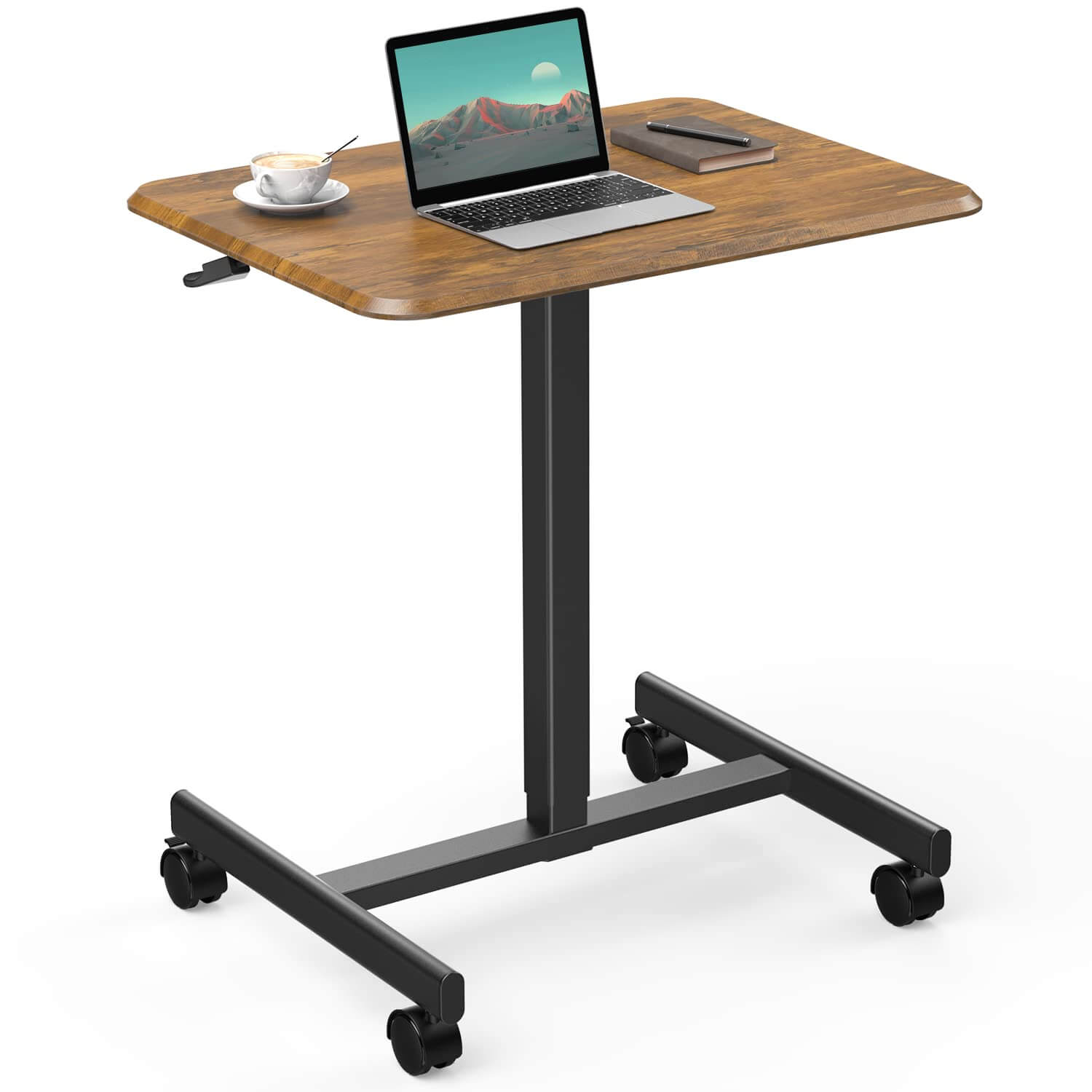 JOYFINITY Adjustable Rolling Desk Laptop Computer Cart for Home, Office, Classroom,Overbed Table