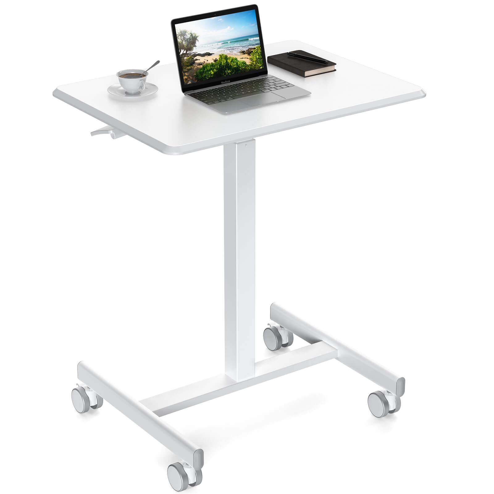 JOYFINITY Adjustable Rolling Desk Laptop Computer Cart for Home, Office, Classroom,Overbed Table