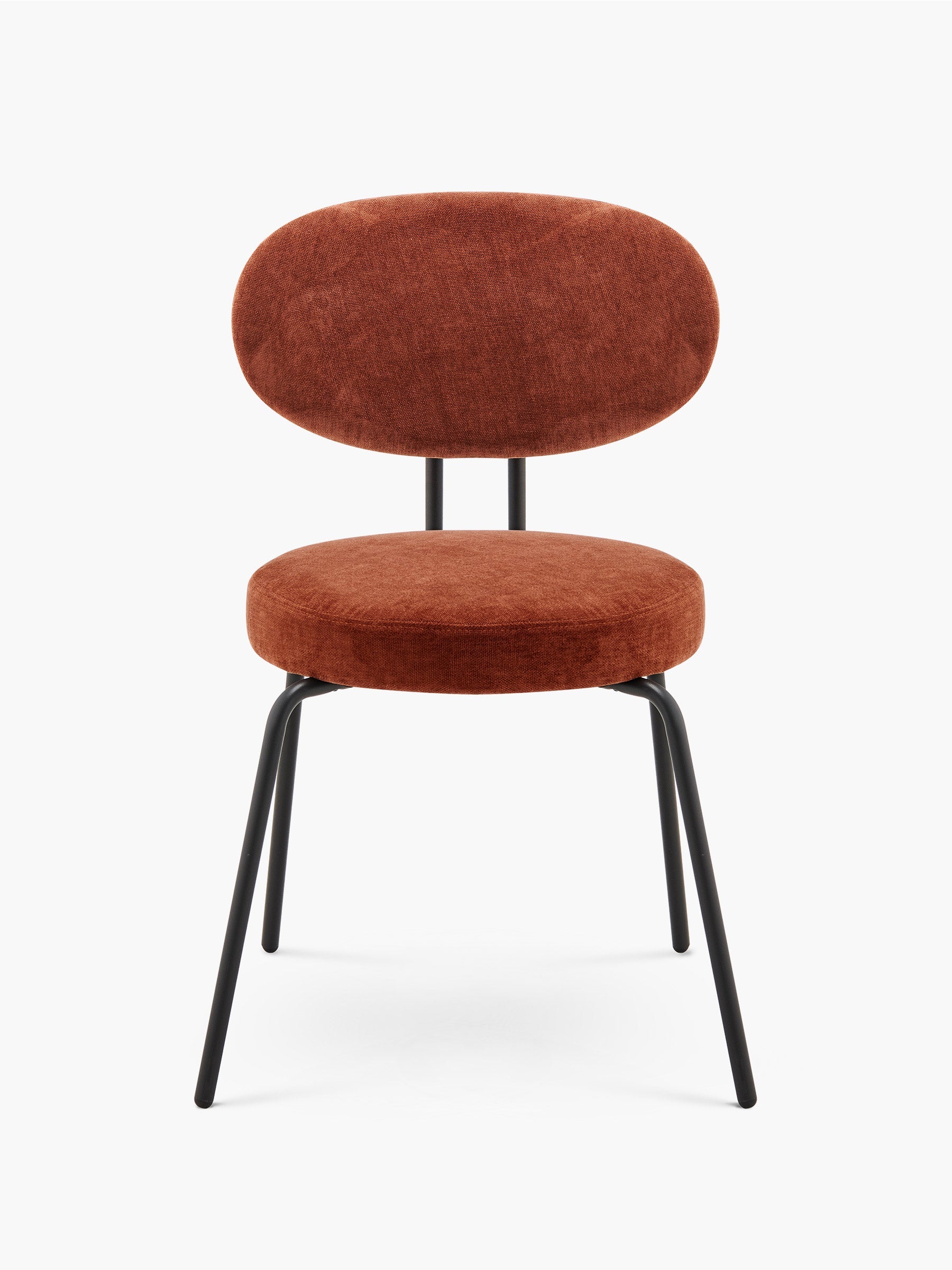 JOYFINITY Mid-century Fabric Dining Chair with Metal Frame