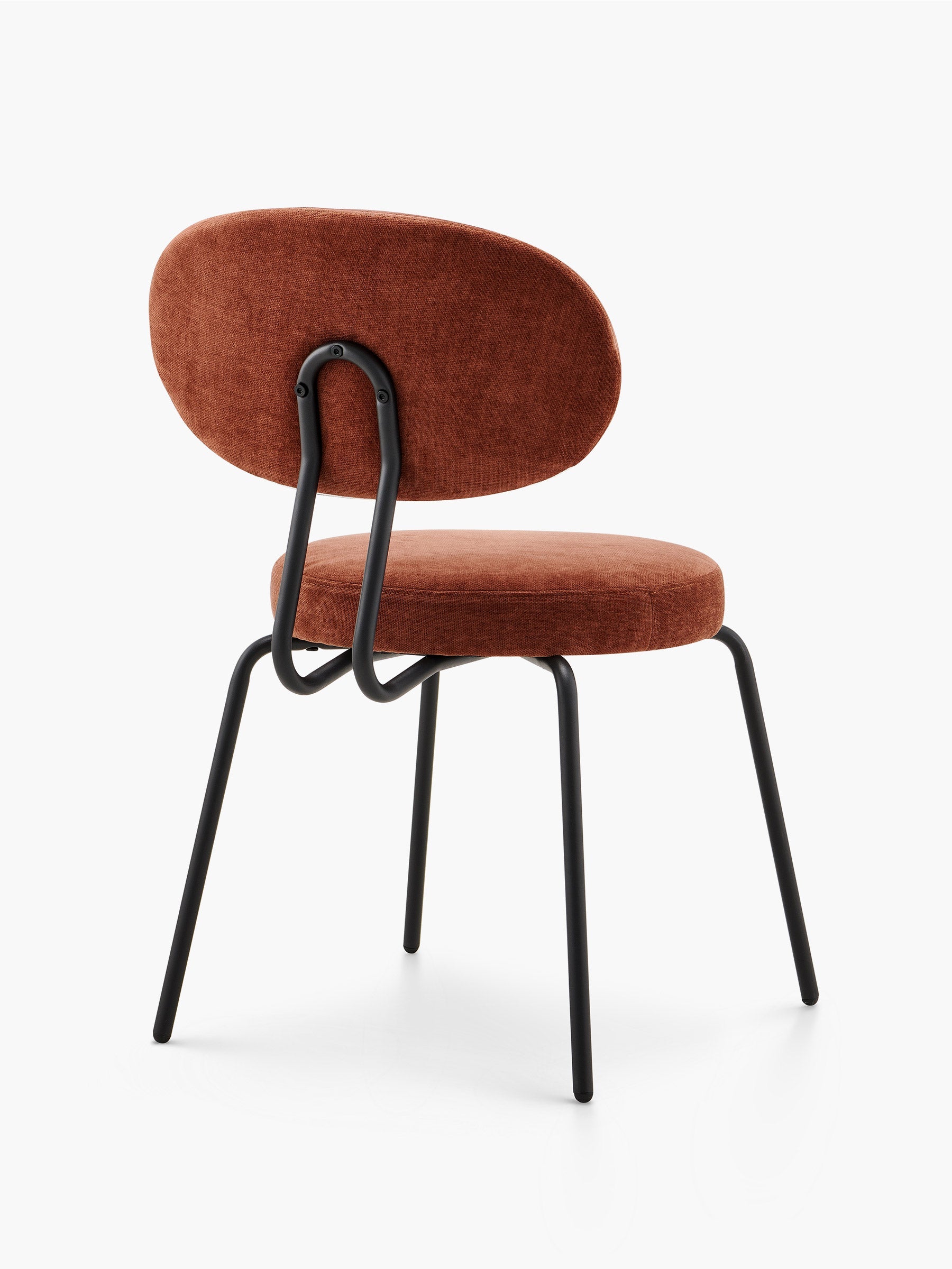 JOYFINITY Mid-century Fabric Dining Chair with Metal Frame
