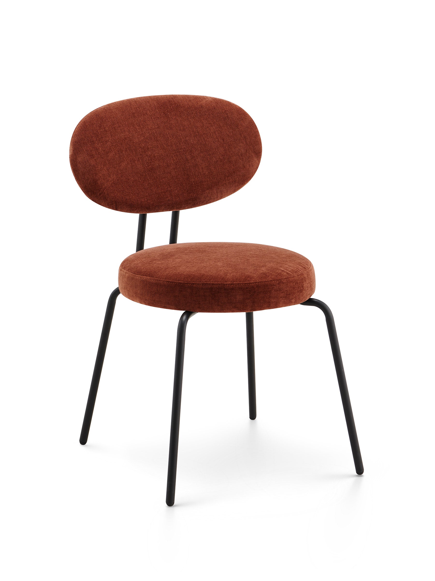 JOYFINITY Mid-century Fabric Dining Chair with Metal Frame