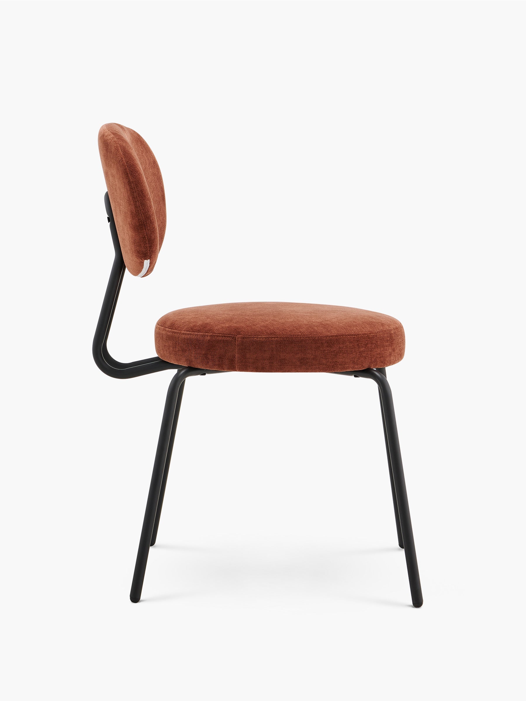 JOYFINITY Mid-century Fabric Dining Chair with Metal Frame