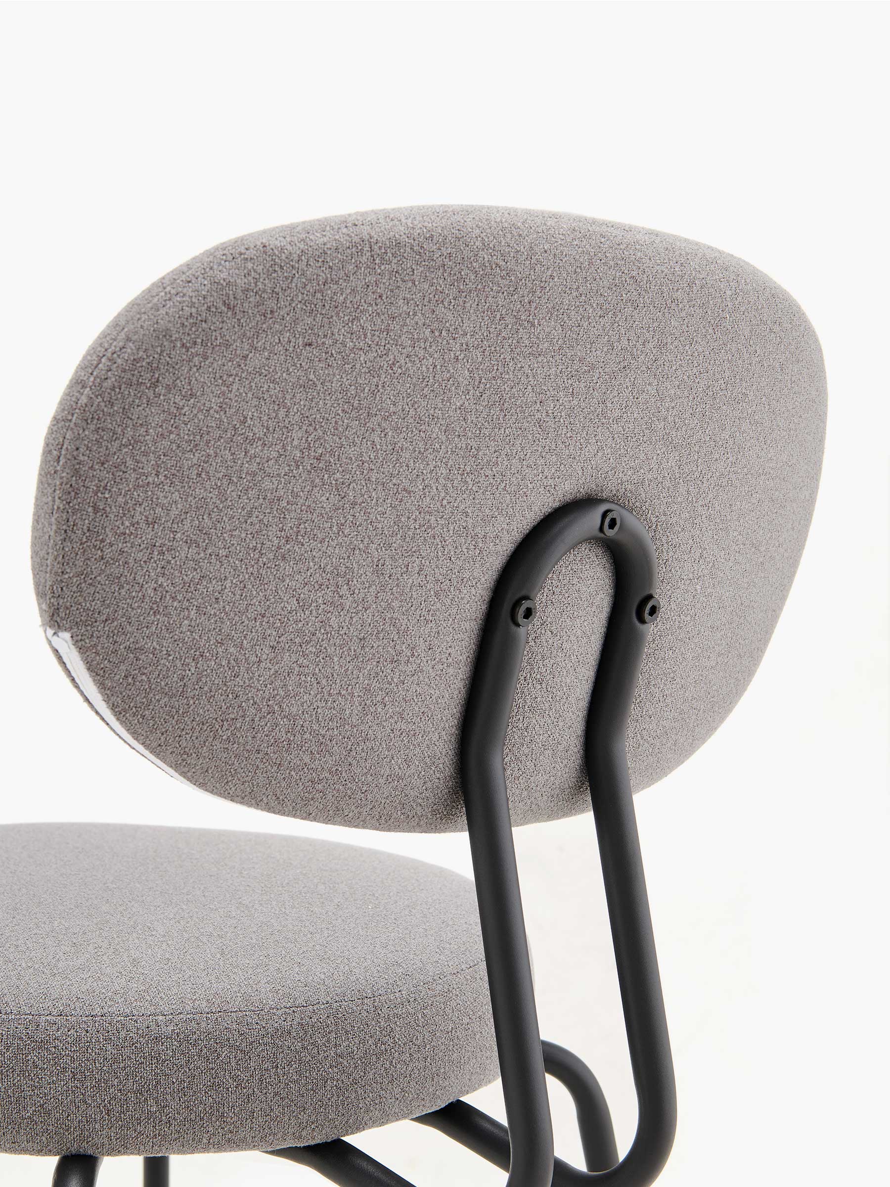 JOYFINITY Mid-century Fabric Dining Chair with Metal Frame