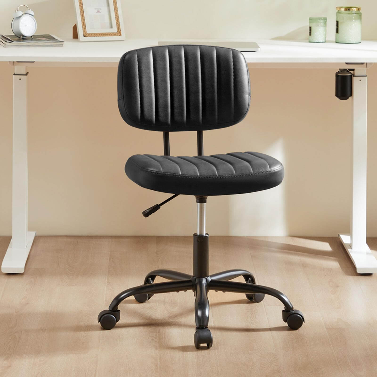 JOYFINITY Adjustable Height 360° Rolling Swivel Computer Task Chair without Arm