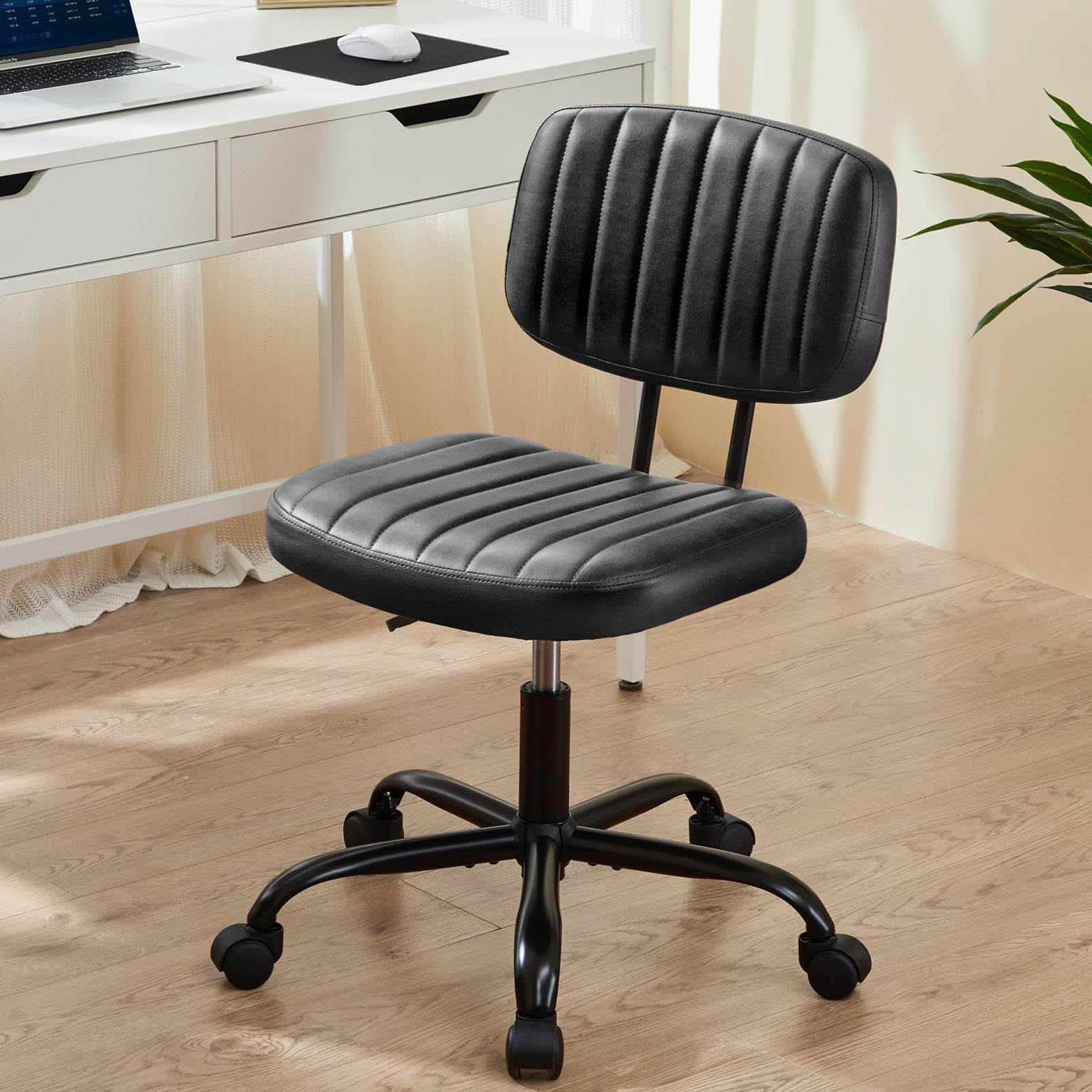 JOYFINITY Adjustable Height 360° Rolling Swivel Computer Task Chair without Arm
