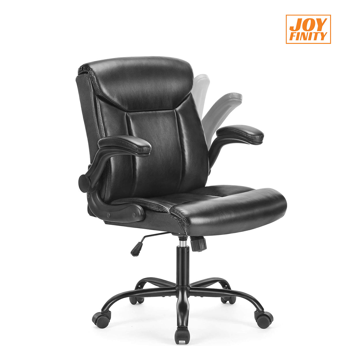 JOYFINITY Leather Ergonomic Adjustable Computer Office Chair with Flip