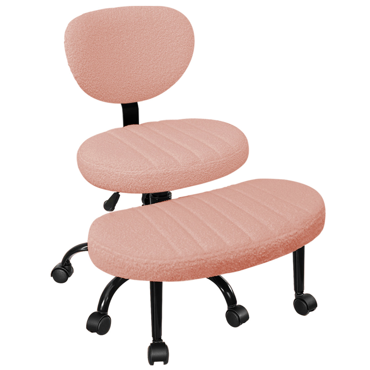 JOYFINITY Ergonomic Cross-Legged Office Chair with Wheels - Height-Adjustable for Meditation, ADHD-Friendly Desks & Yoga - Wide Crisscross Design with Lumbar Support, Kneeling Chair