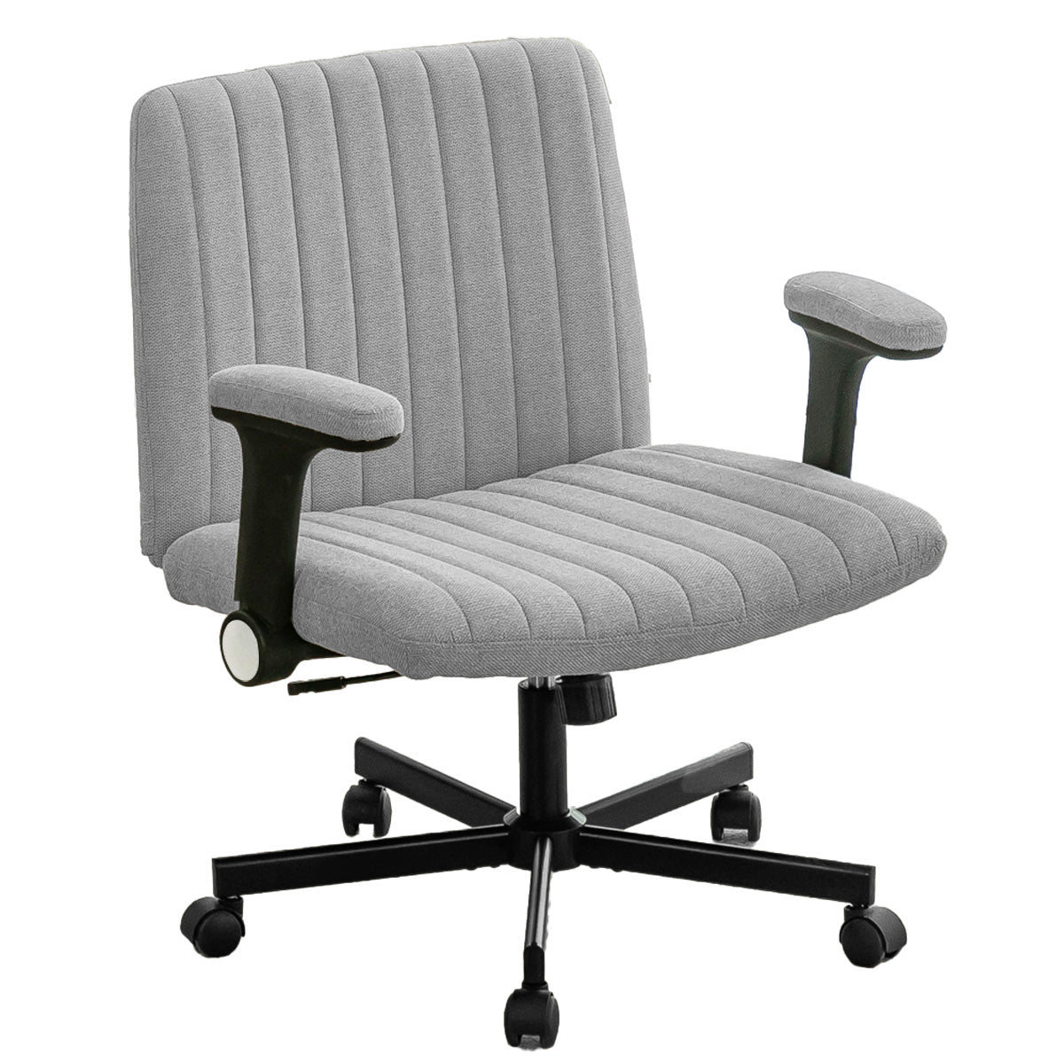 JOYFINITY Upgraded with Armrests Viral Criss Cross-Legged Chair With Wheels,Over Size Armless Swivel Home Office Chair